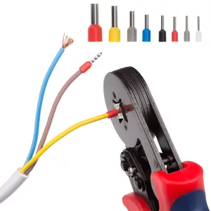 Crimping Tool - 0.25 - 10 mm², with 1200 multicoloured ferrules - black/red