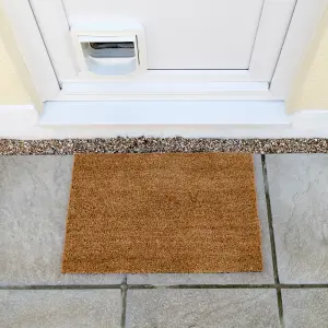 Coir Door Mat Heavy Duty Non-Slip - 1m x 0.4m - 17mm Thick Entrance Matting