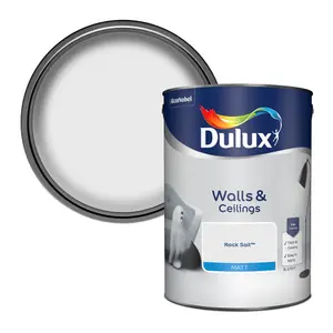 Dulux Walls & ceilings Rock salt Matt Emulsion paint, 5L