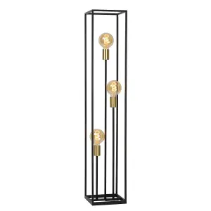 Lucide Ruben Modern Floor Lamp - 3xE27 - Black