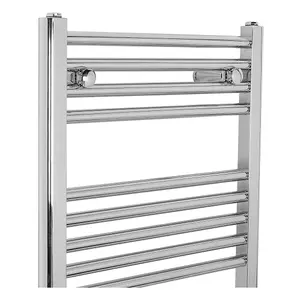 Rinse 1100x500mm Chrome Bathroom Heated Towel Rail Radiator Straight Ladder Style Towel Warmer