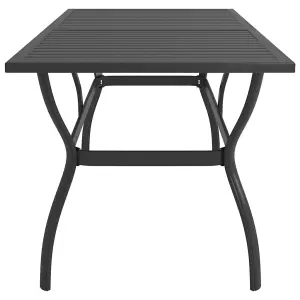 Berkfield Garden Table Anthracite 140x80x72 cm Steel