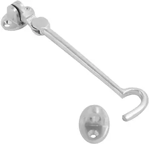 Cabin Hook Silent Pattern 250mm (10 Inch) Satin Chrome, Pack of 1