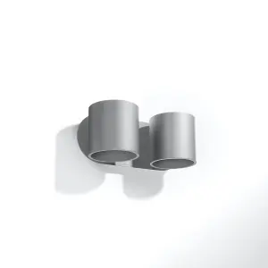 Orbis Aluminium Grey 2 Light Classic Wall Light