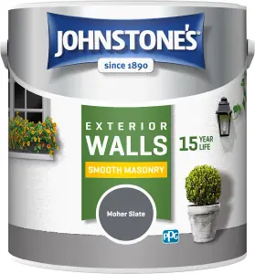 Johnstone's Masonry Paint Moher Slate - 2.5L