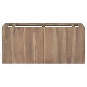 Berkfield Wall-mounted Bathroom Cabinet 90x39x40 cm Solid Wood Teak