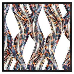 Snake & leopard skin (Picutre Frame) / 12x12" / Black