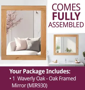 Hallowood Furniture Waverly Oak - Oak Framed Mirror (MIR930)