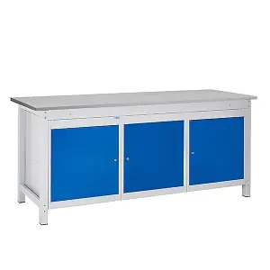 TUFF Heavy Duty Storage Workbench - 3 Cupboards - W2000mm