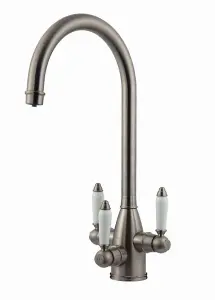 Clearwater Krypton Tri Spa Kitchen Filter Tap Filtered Water & Cold & Hot Brushed Nickel PVD - KR2BN