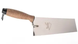 Toolty Bucket Trowel with Cork Handle 180mm Stainless Steel for Scooping and Scraping Mortar Cement Plaster Masonry Brickwork