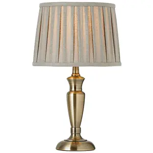 Brass Table Lamp Light 310mm Tall Aged Metal Base Only Classic Desk Sideboard