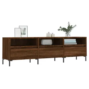 Berkfield TV Cabinet Brown Oak 150x30x44.5 cm Engineered Wood