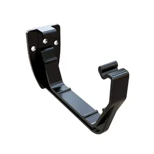 10 x Black Square Fascia Gutter Brackets, Freeflow 114mm Rain Water Systems