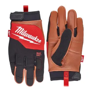 Milwaukee Hybrid Leather Work Gloves Reinforced Palm Size 7 Small 4932479726