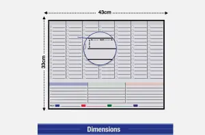 Basics Magnetic Dry Erase Whiteboard Sheet, Thick Mega Magnetic 33 cm x 43 cm