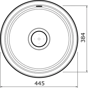 Clearwater Metro Ceramic Sea Mist Kitchen Sink Round Bowl Undermount/ Inset - MET1060G + Waste Kit