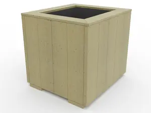 WoodyBloom3 wooden planter, 400x400x400