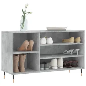 Berkfield Shoe Cabinet Concrete Grey 102x36x60 cm Engineered Wood