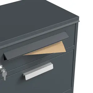 Phoenix PB1121AAK Secure Parcel Delivery Box, Outdoor Parcel Box with Key Lock, Safe Package Storage Solution