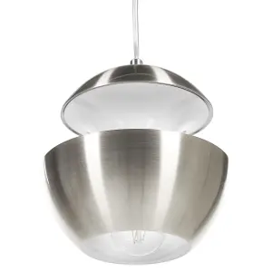 Metal Pendant Lamp Silver BOJANA