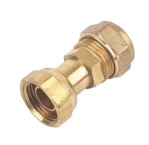 Plumbsure Tap connector BQ28618324 1 Compression Straight (L)47.2mm 15mm