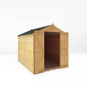 Waltons Garden Shed 8 x 6 Overlap Apex Double Door Windowless Wooden Outdoor Storage Building