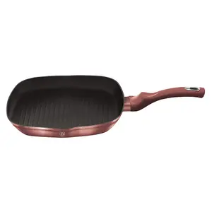 Berlinger Haus 28cm Width Square Rose Grill Frying Pan Non Stick Griddle Steak