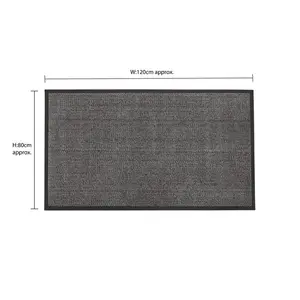  Barrier Doormat Grey / Rectangle 80 x 120cm