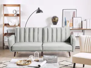 Sofa Bed VIMMERBY Light Grey Velvet