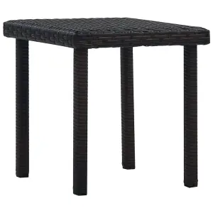 Berkfield Garden Tea Table Brown 40x40x40 cm Poly Rattan