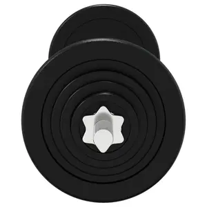 Barbell with Plates 90 kg Cast Iron