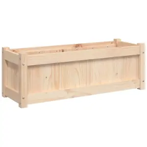 Berkfield Garden Planter 90x31x31 cm Solid Wood Pine