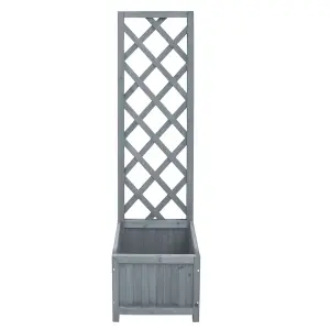 Berkfield Trellis Planter 40x30x135 cm Solid Firwood