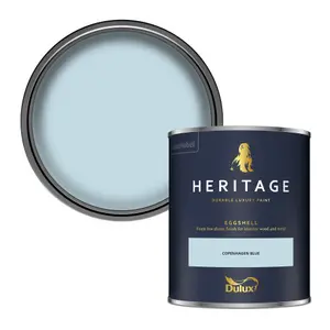 Dulux Trade Heritage Copenhagen Blue Eggshell Wall paint, 750ml