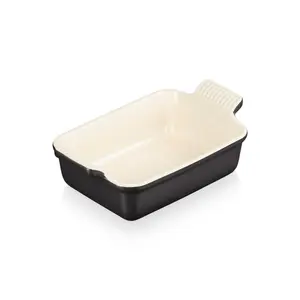 Le Creuset Stoneware Heritage Rectangular Dish Satin Black / 19cm