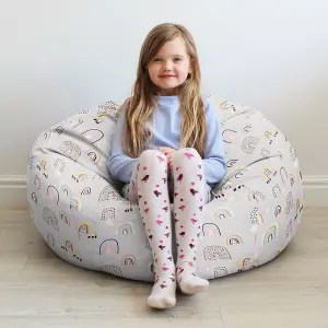 rucomfy Printed Indoor Rainbow Star Medium Children's Beanbag