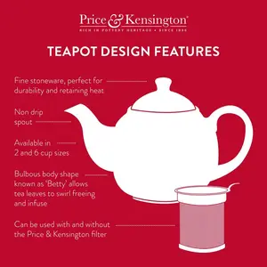 Price & Kensington Teapot White / 6 cups