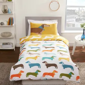 Adilet Cotton Blend Wildlife Duvet Cover Set with Pillowcases Single - 1 Standard Pillowcase