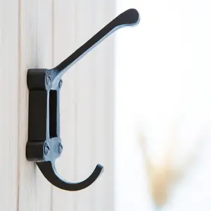 Hammer & Tongs - Window Back Hat & Coat Hook - W50mm x H110mm - Black