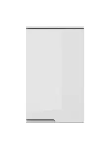 Wall Bathroom Cabinet Storage Unit 1 Door Cupboard Handleless White Gloss Spice