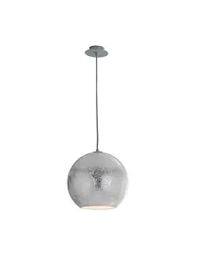 Luminosa VANITY Dome Pendant Ceiling Light Silver 30x29cm