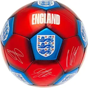 Hy-Pro Officially Licensed England FA Signature Football | Size 5, Metallic, Training, Match, Merchandise, Collectible For Kids And Adults