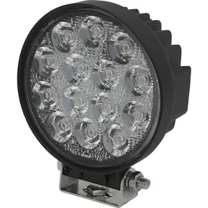 Waterproof Work Light & Mounting Bracket -42W SMD LED - 115mm Round Flash Torch