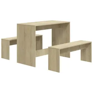 Goldfinch Dining Set Engineered Wood Sonoma Oak / 75cm H x 102cm L x 50cm W