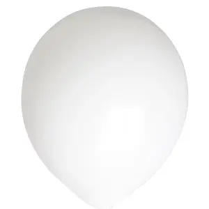 Globos Latex Plain Balloons (Pack of 100) White (10in)