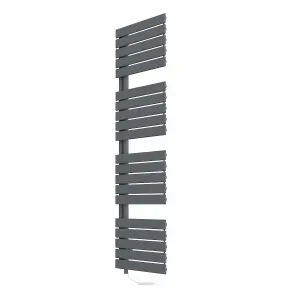 Rinse Bathrooms Designer Flat Panel Electric Heated Towel Rail Radiator Bathroom Ladder Radiators Prefilled Sand Grey 1800x500mm