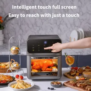 12L Air Fryer Digital Kitchen Oven Oil Free Low Fat Healthy Frying Cooker 2100W