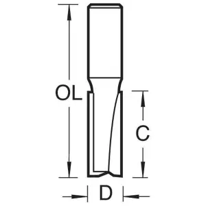 Trend 3/83D x 1/2 TCT Two Flute Workshop Cutter 12.7 x 50mm