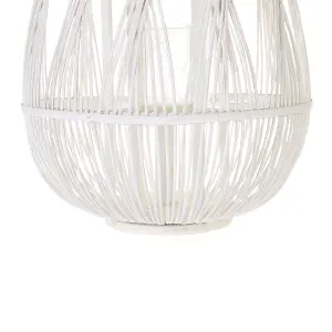 Beliani Rustic Lantern TONGA Wood White